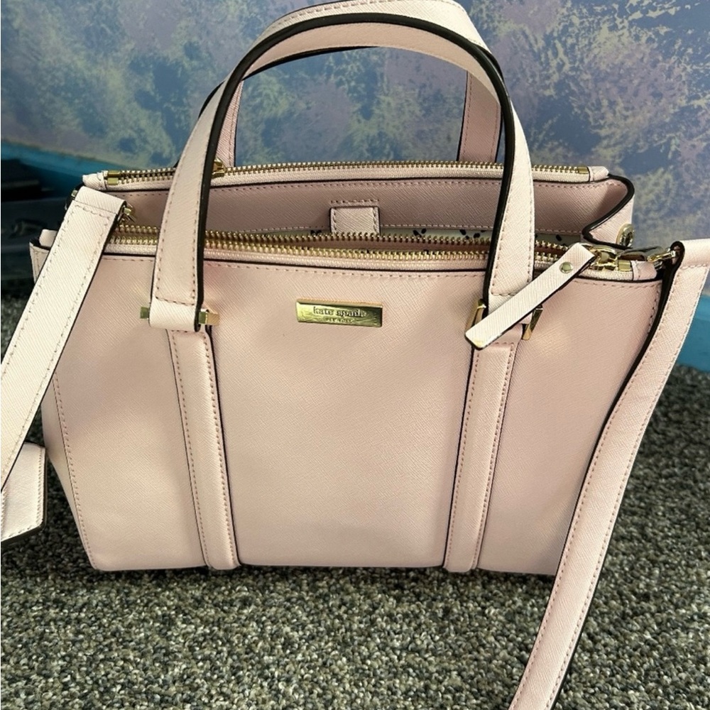 Kate Spade Pink Satchel with Gold Accents